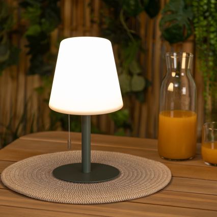 Atmosphera - LED RGBW Nabíjacia vonkajšia stolná lampa ZACK LED/3,7V 1200 mAh IP44 zelená