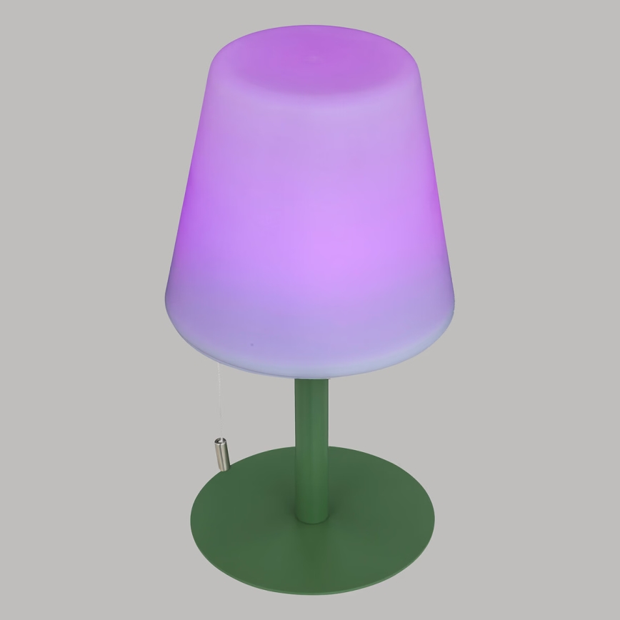 Atmosphera - LED RGBW Nabíjacia vonkajšia stolná lampa ZACK LED/3,7V 1200 mAh IP44 zelená