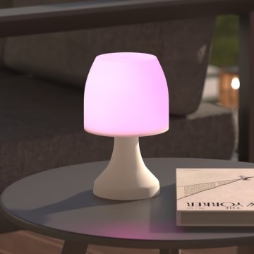 Atmosphera - LED RGB Vonkajšia stolná lampa DOKK LED/3xAAA 19,5 cm IP44