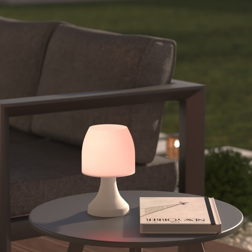Atmosphera - LED RGB Vonkajšia stolná lampa DOKK LED/3xAAA 19,5 cm IP44