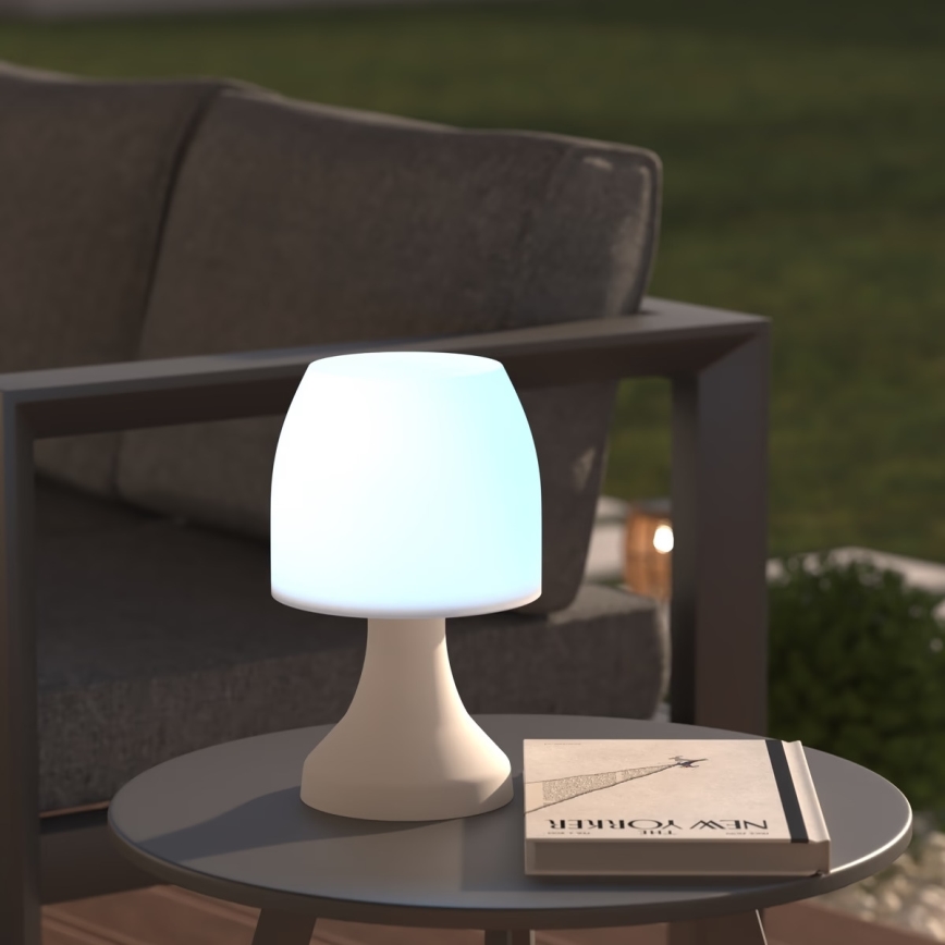 Atmosphera - LED RGB Vonkajšia stolná lampa DOKK LED/3xAAA 27,5 cm IP44