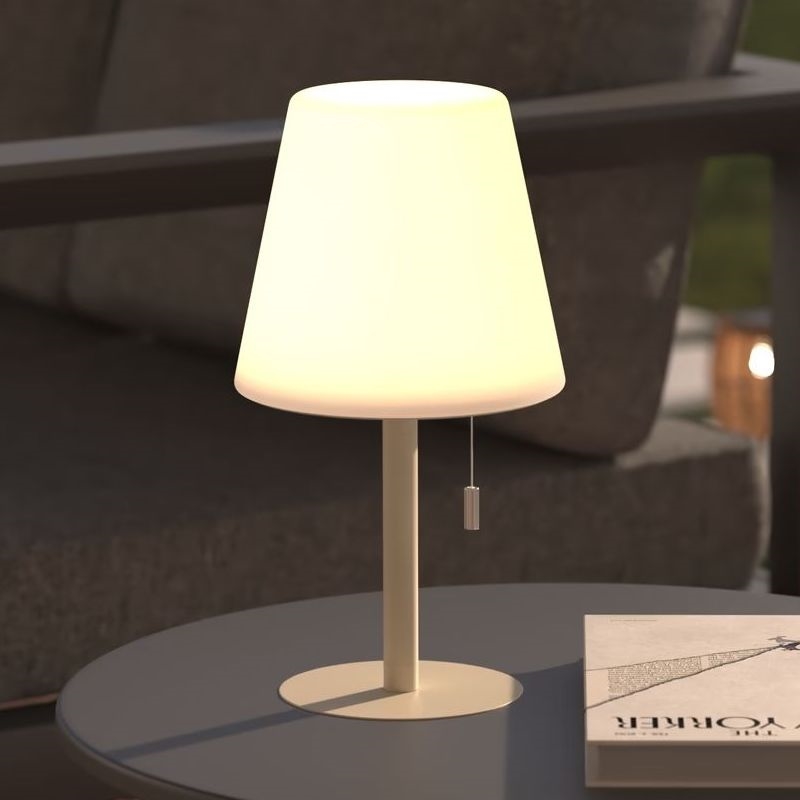Atmosphera - LED RGBW Nabíjacia vonkajšia stolná lampa ZACK LED/3,7V 1200 mAh IP44 béžová