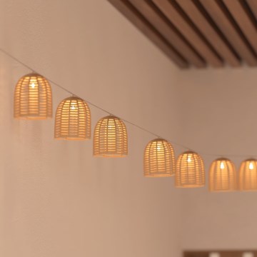 Atmosphera - LED Solárna dekoračná reťaz AIA 10xLED 3,35m IP44 teplá biela