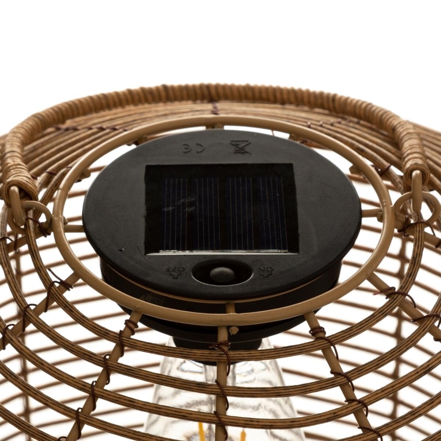 Atmosphera - LED Solárna lampa CUBA LED/1,2V IP44 ratan