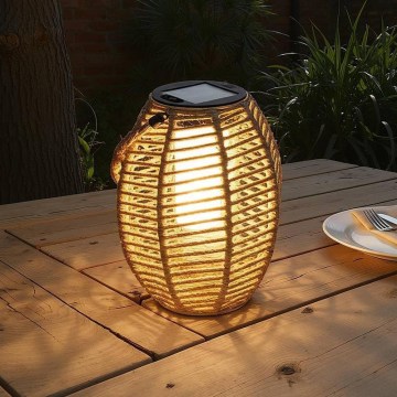 Atmosphera - LED solárna lucerna GINA LED/1,2V 800 mAh IP44 juta