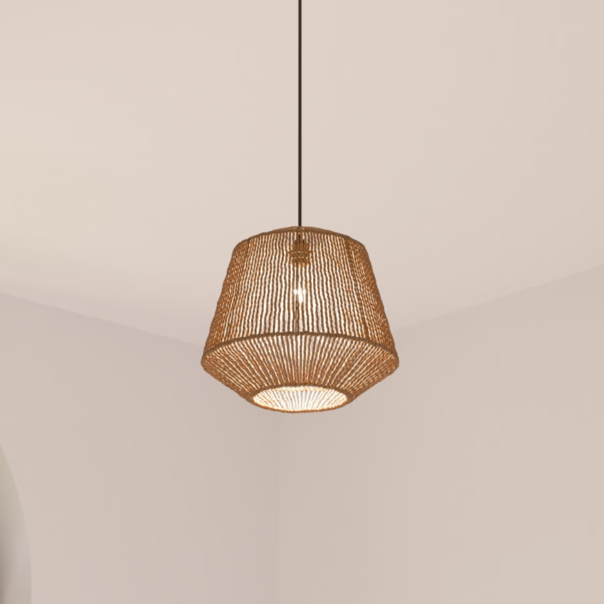 Atmosphera - Luster na lanku JILY 1xE27/40W/230V juta béžová
