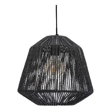 Atmosphera - Luster na lanku JILY 1xE27/40W/230V juta čierna