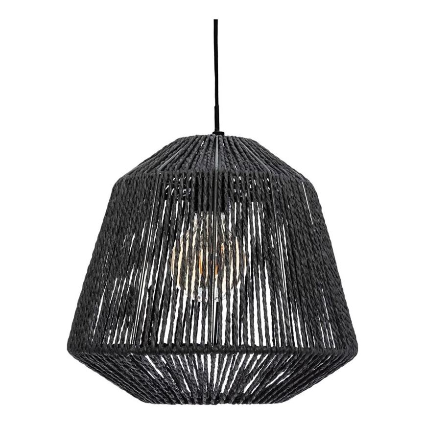 Atmosphera - Luster na lanku JILY 1xE27/40W/230V juta čierna