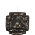 Atmosphera - Luster na lanku LIBY 1xE27/40W/230V bambus/čierna