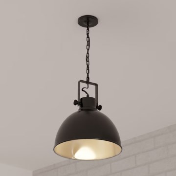 Atmosphera - Luster na reťazi BASALT 1xE27/25W/230V čierna