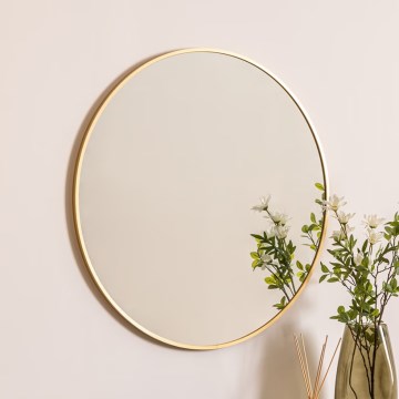 Atmosphera - Nástenné zrkadlo ALICE pr. 70 cm zlatá