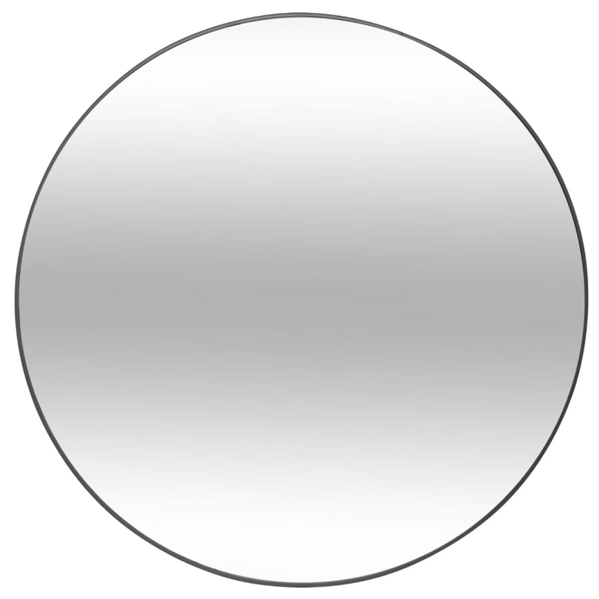 Atmosphera - Nástenné zrkadlo ALICE pr. 76 cm čierna