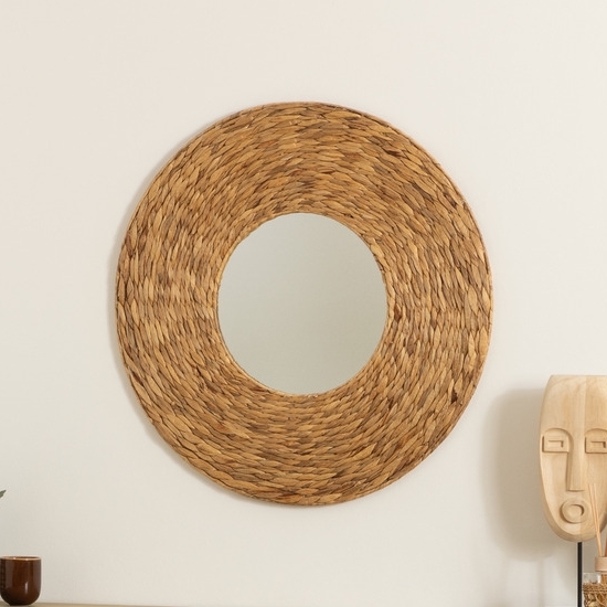 Atmosphera - Nástenné zrkadlo LORENA pr. 75 cm vodný hyacint