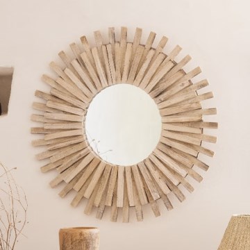 Atmosphera - Nástenné zrkadlo MANON pr. 88 cm jedľa