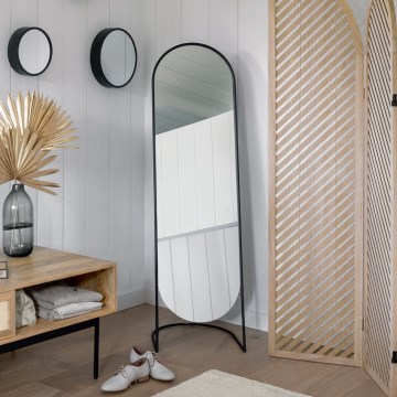 Atmosphera - Stojacie zrkadlo JEF 136x39,5 cm čierne