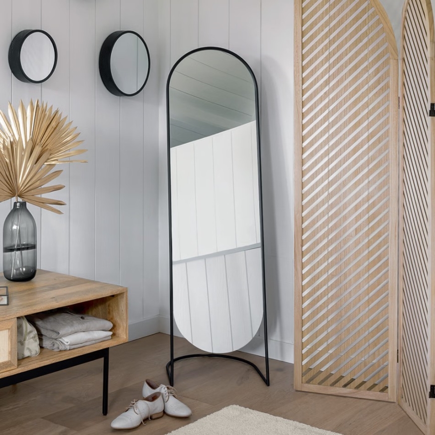 Atmosphera - Stojacie zrkadlo JEF 136x39,5 cm čierne