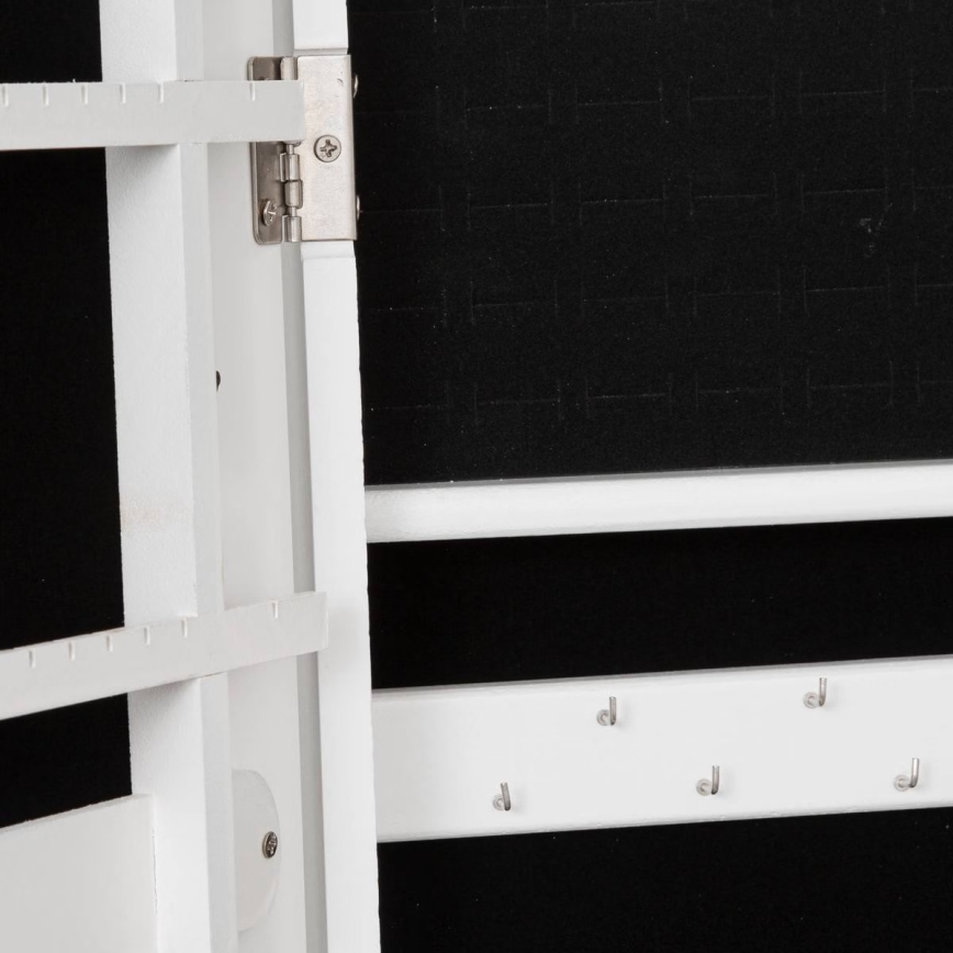 Atmosphera - Stojacie zrkadlo so šperkovnicou KRISTIN 146,8x37 cm biele