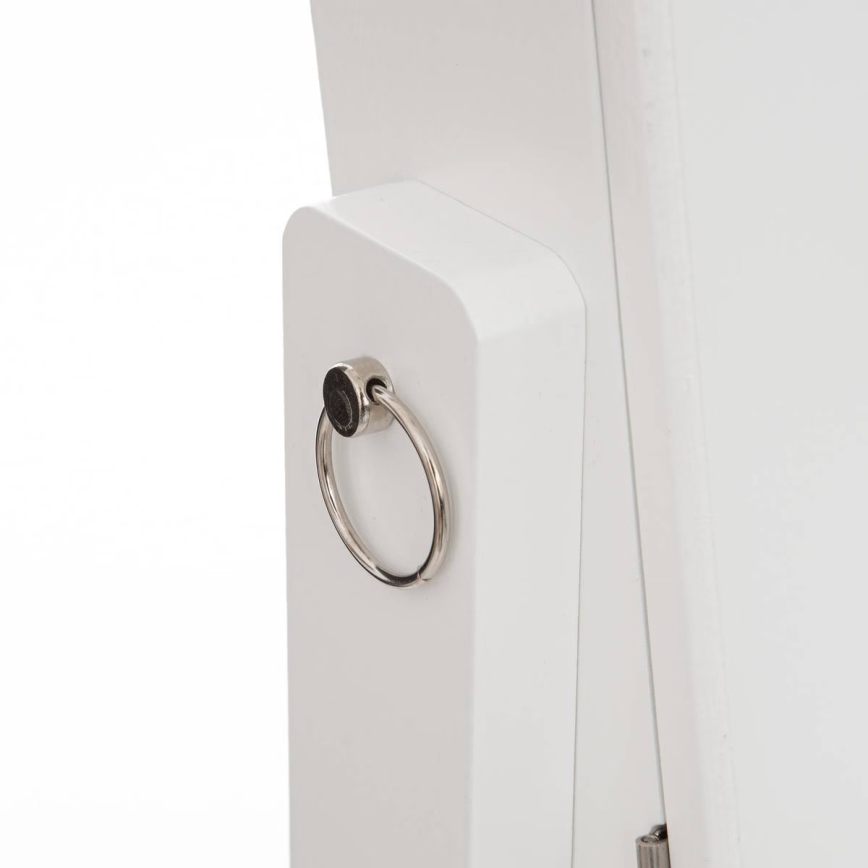 Atmosphera - Stojacie zrkadlo so šperkovnicou KRISTIN 146,8x37 cm biele