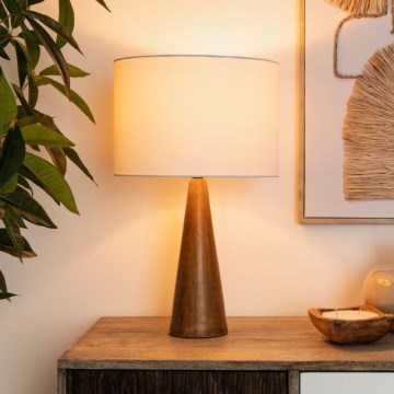Atmosphera - Stolná lampa AINA 1xE27/25W/230V borovica