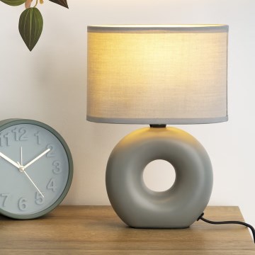 Atmosphera - Stolná lampa BARU 1xE14/40W/230V šedá