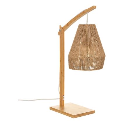 Atmosphera - Stolná lampa KARLA 1xE27/40W/230V bambus/konope