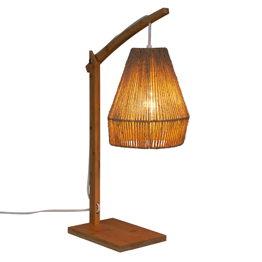 Atmosphera - Stolná lampa KARLA 1xE27/40W/230V bambus/konope