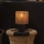 Atmosphera - Stolná lampa KOBY 1xE14/40W/230V konope/čierna
