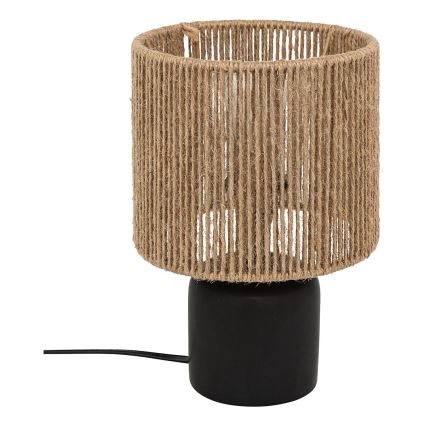Atmosphera - Stolná lampa KOBY 1xE14/40W/230V konope/čierna
