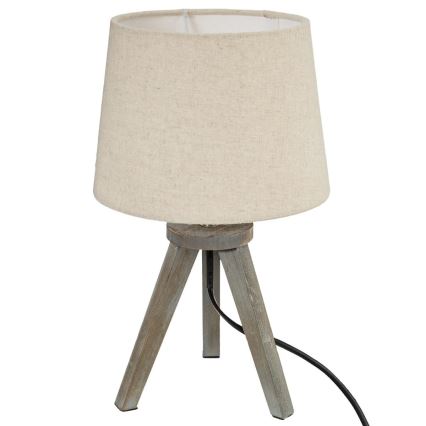 Atmosphera - Stolná lampa MINI 1xE14/25W/230V borovica/béžová