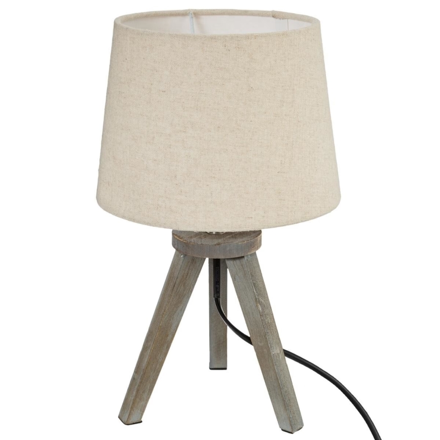 Atmosphera - Stolná lampa MINI 1xE14/25W/230V borovica/béžová