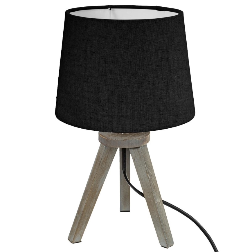 Atmosphera - Stolná lampa MINI 1xE14/25W/230V borovica/čierna