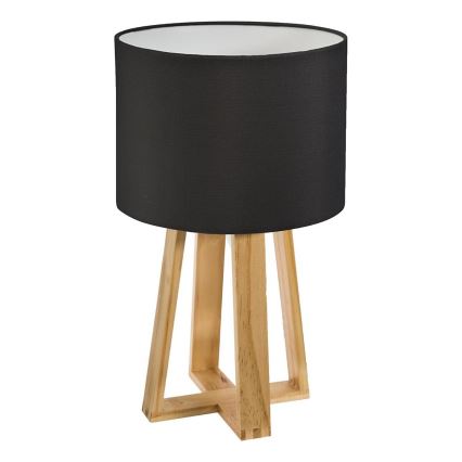 Atmosphera - Stolná lampa MOLU 1xE27/25W/230V borovica/čierna