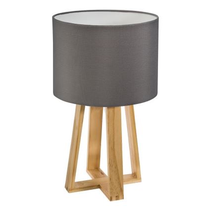 Atmosphera - Stolná lampa MOLU 1xE27/25W/230V borovica/šedá