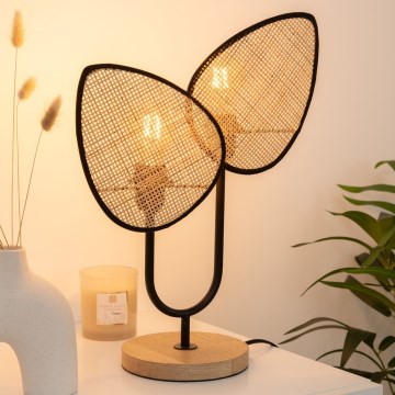 Atmosphera - Stolná lampa OLME 1xE27/40W/230V ratan