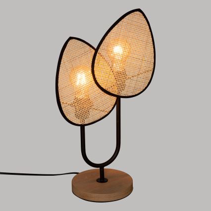 Atmosphera - Stolná lampa OLME 2xE27/40W/230V ratan