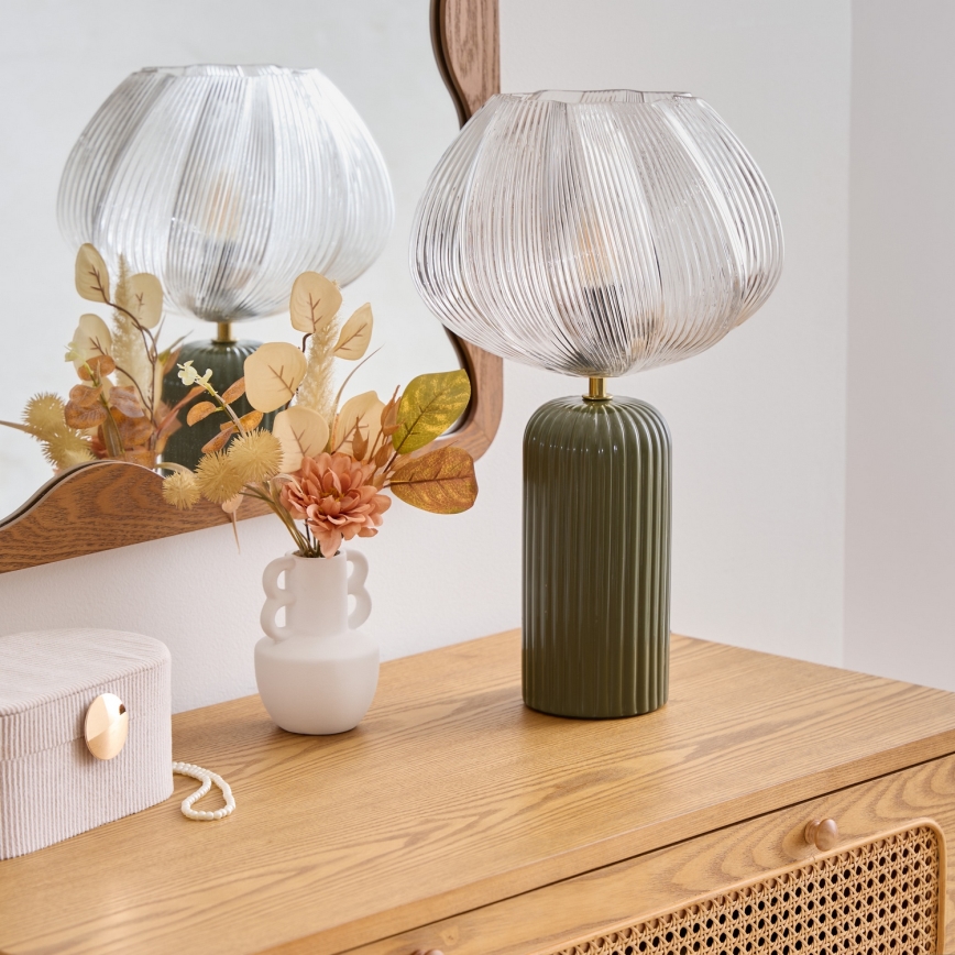 Atmosphera - Stolná lampa PHYLAS 1xE14/40W/230V zelená
