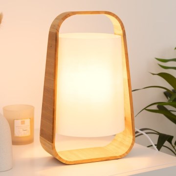 Atmosphera - Stolná lampa REX 1xE14/40W/230V bambus