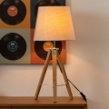 Atmosphera - Stolná lampa RUNO 1xE27/25W/230V bambus/krémová
