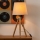 Atmosphera - Stolná lampa RUNO 1xE27/25W/230V bambus/krémová