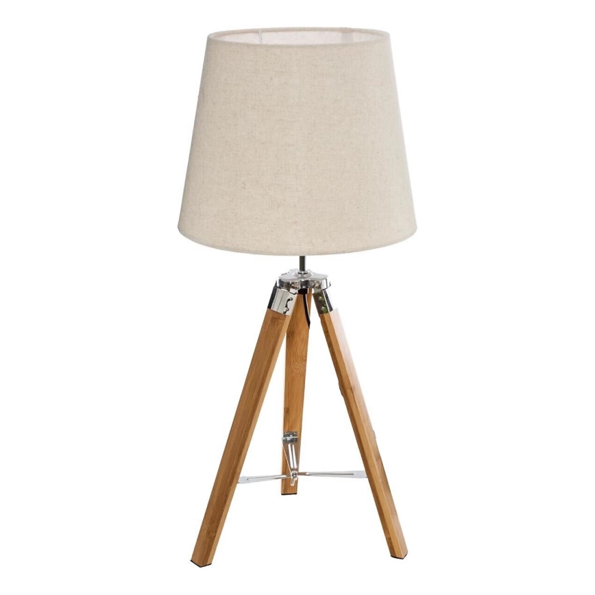 Atmosphera - Stolná lampa RUNO 1xE27/25W/230V bambus/krémová
