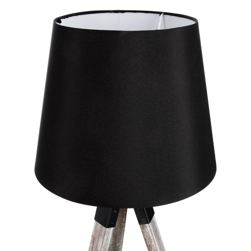 Atmosphera - Stolná lampa RUNO 1xE27/25W/230V drevo/čierna