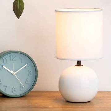 Atmosphera - Stolná lampa TIMÉO 1xE14/60W/230V lesklá biela