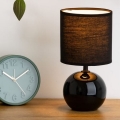 Atmosphera - Stolná lampa TIMÉO 1xE14/60W/230V lesklá čierna