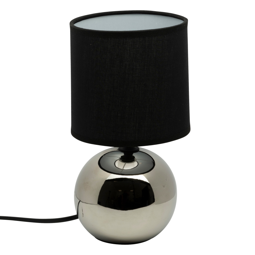 Atmosphera - Stolná lampa TIMÉO 1xE14/60W/230V lesklý chróm/čierna