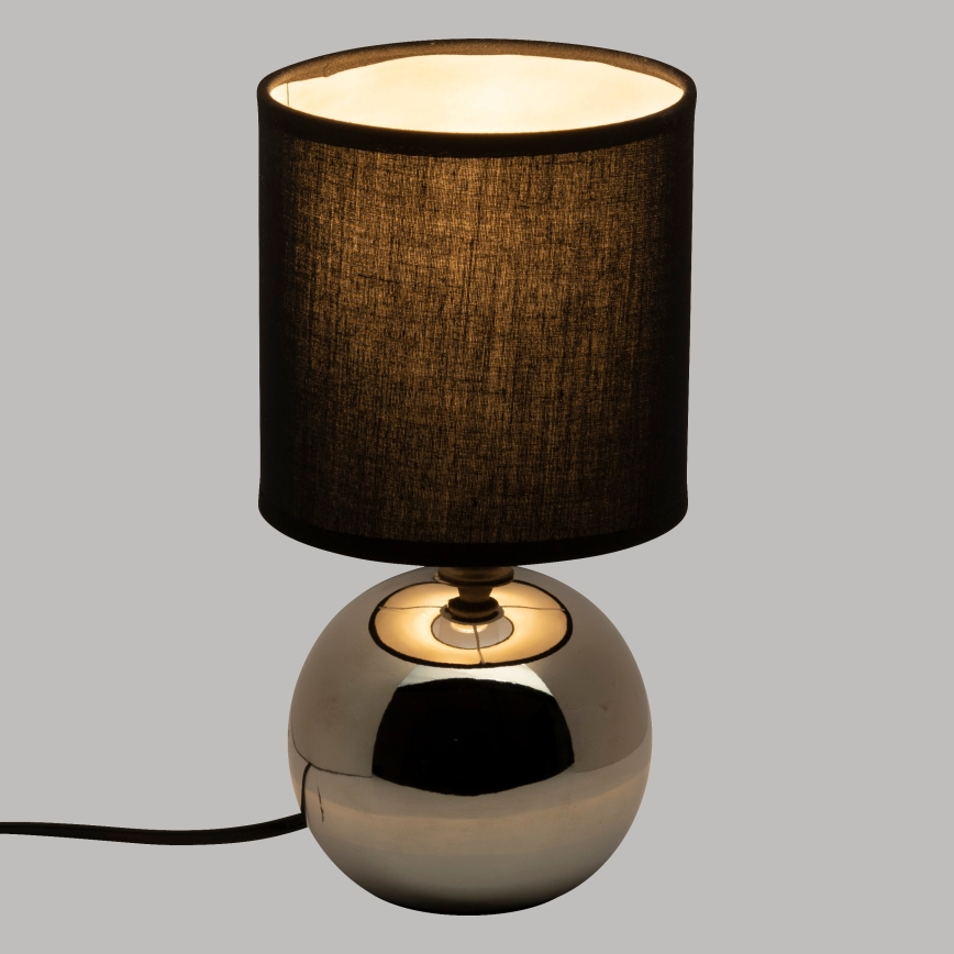 Atmosphera - Stolná lampa TIMÉO 1xE14/60W/230V lesklý chróm/čierna