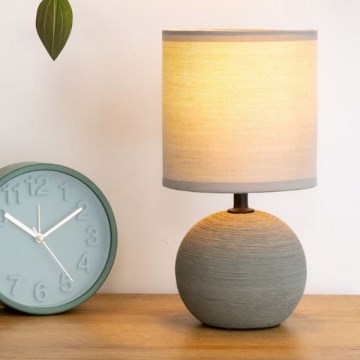 Atmosphera - Stolná lampa TIMÉO 1xE14/60W/230V šedá/biela
