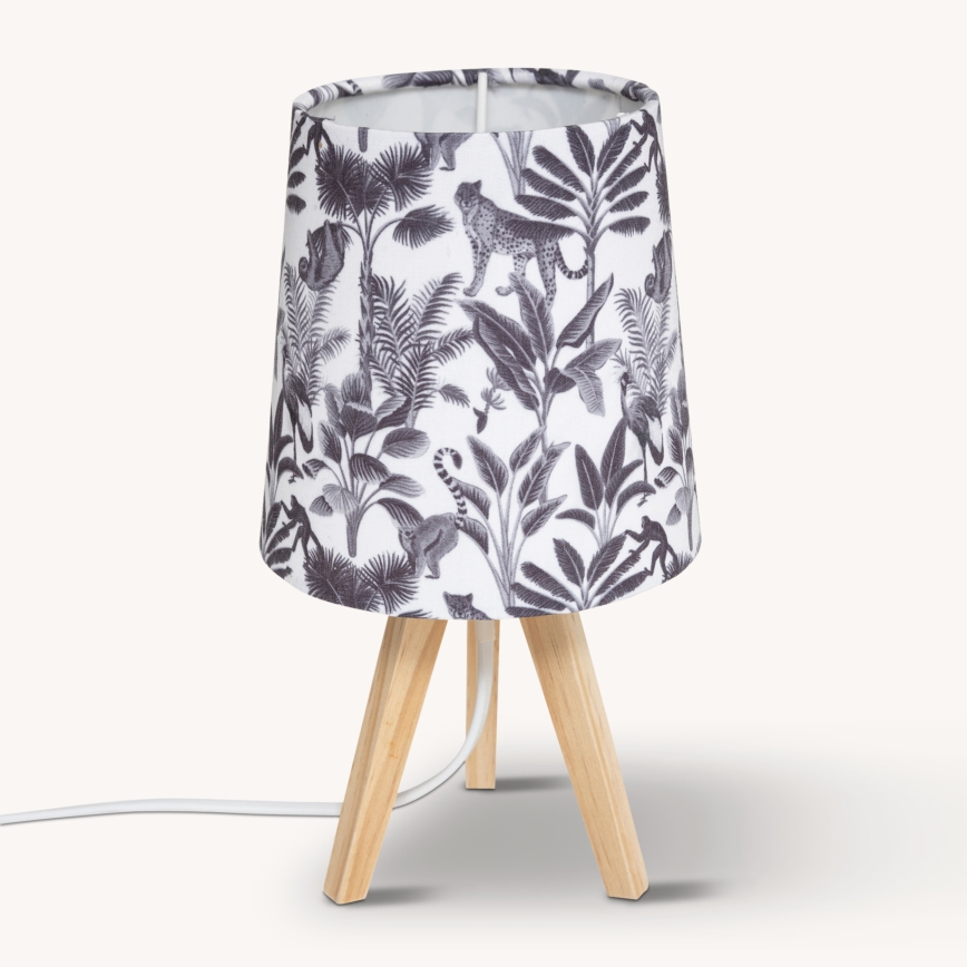 Atmosphera - Stolová lampa JUNGLE 1xE14/25W/230V borovica