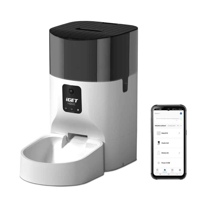 Automatický dávkovač krmiva s mikrofónom a kamerou 9l/230V Wi-Fi