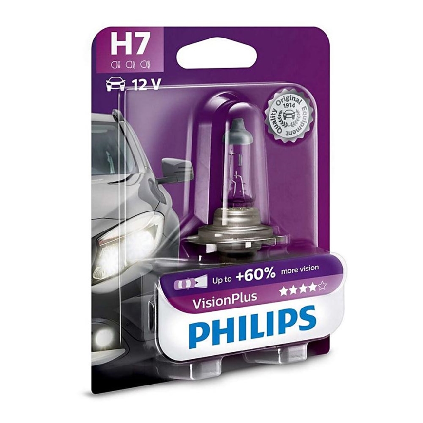 Autožiarovka Philips VISIONPLUS 12972VPB1  H7 PX26d/55W/12V