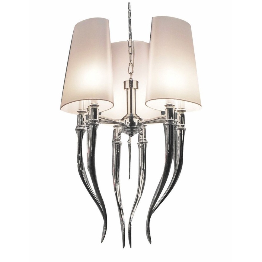 Azzardo AZ0028 - Luster na reťazi DIABLO 6xE14/11W/230V biela